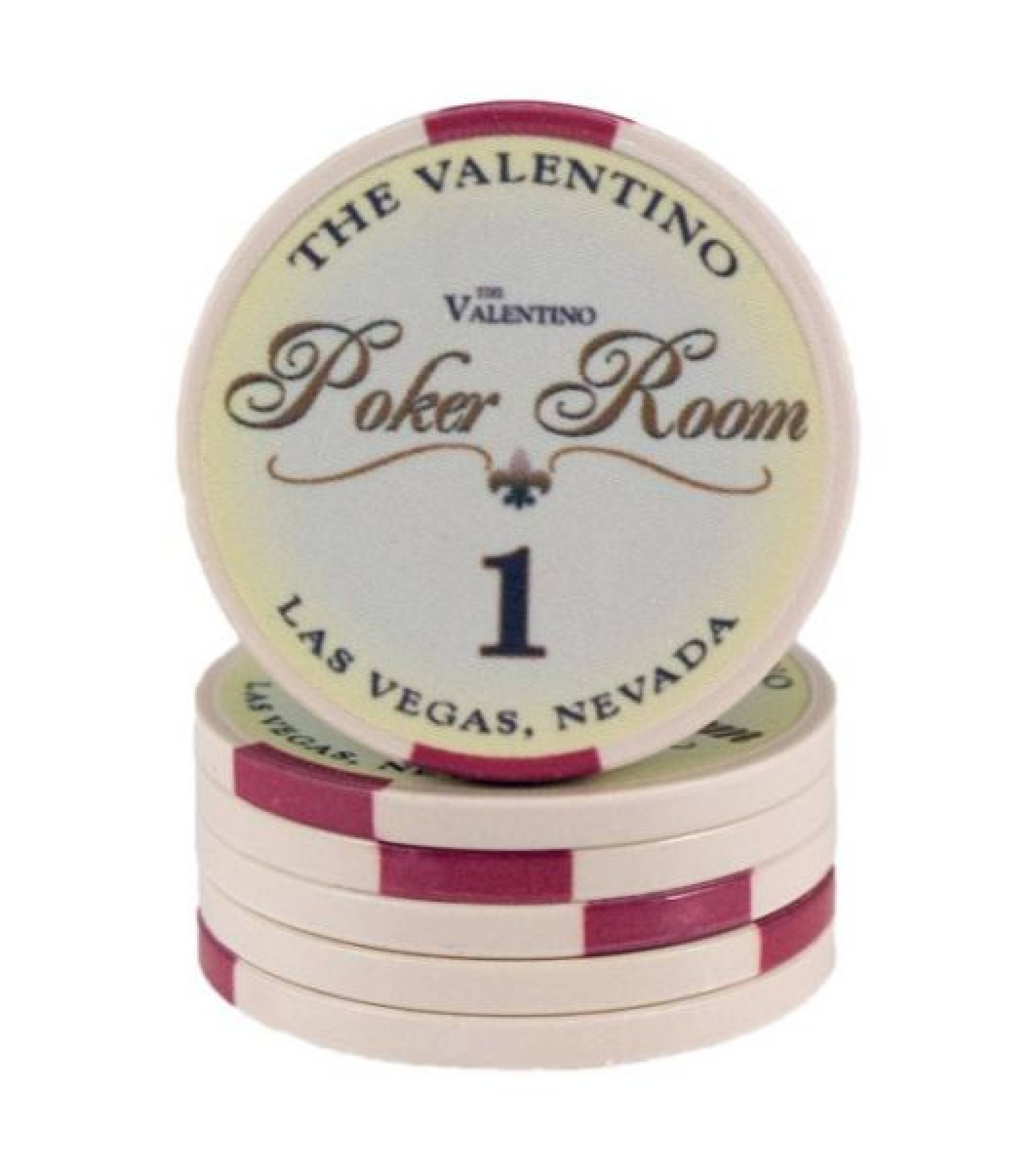 Poker chip Valentino - hodnota 1