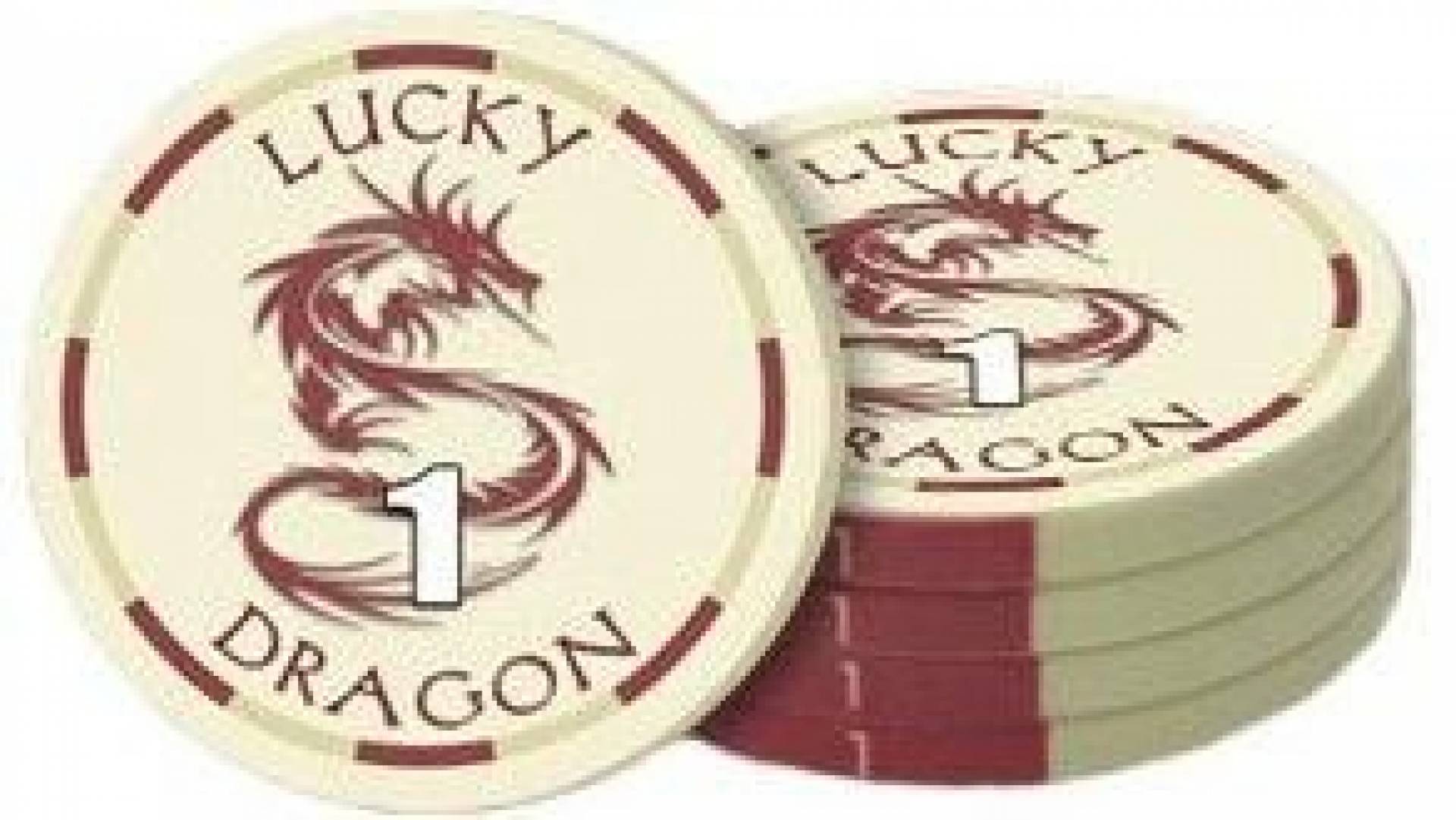 Poker chip Lucky Dragon - hodnota 1 