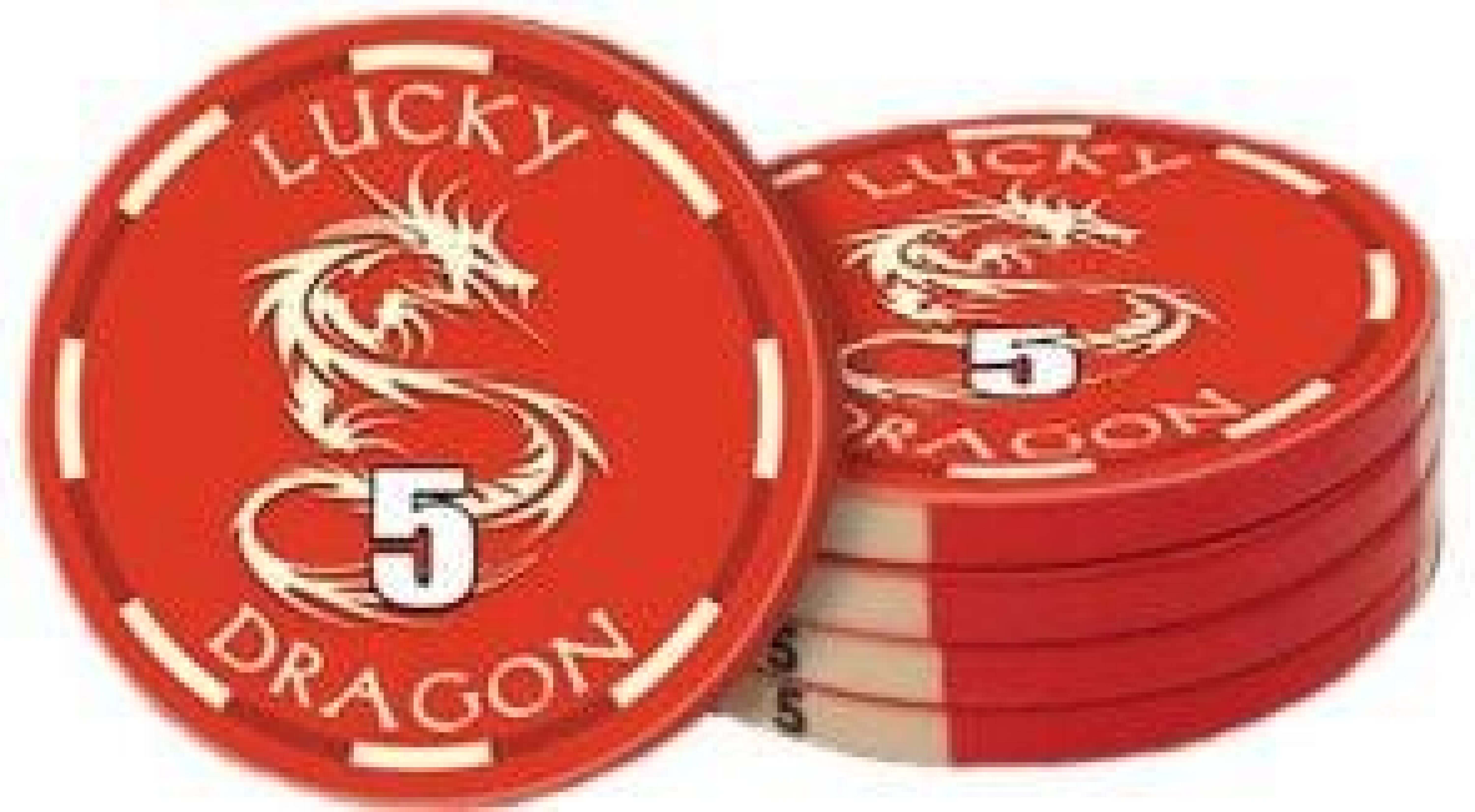 Poker chip Lucky Dragon - hodnota 5