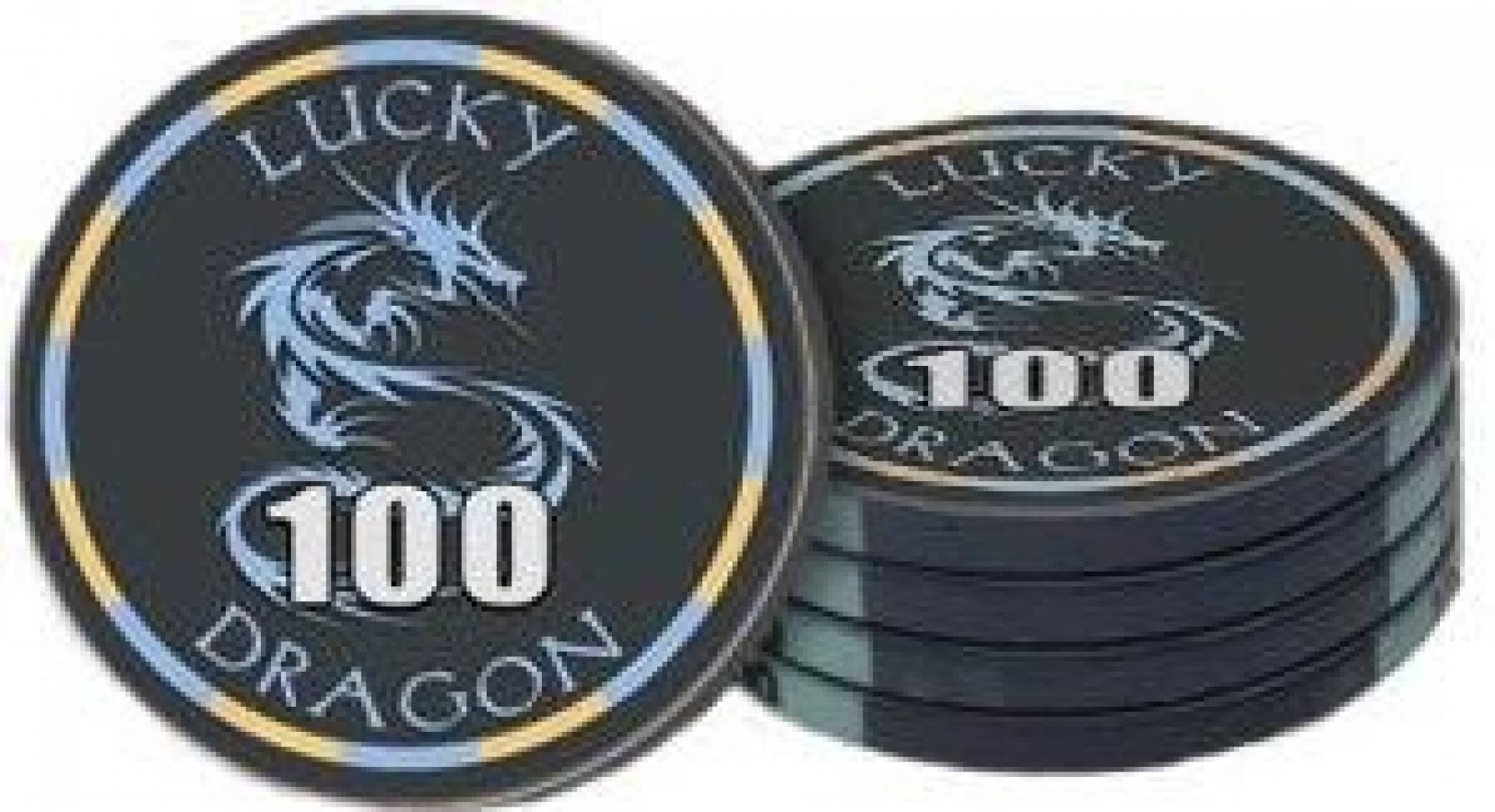 Poker chip Lucky Dragon - hodnota 100