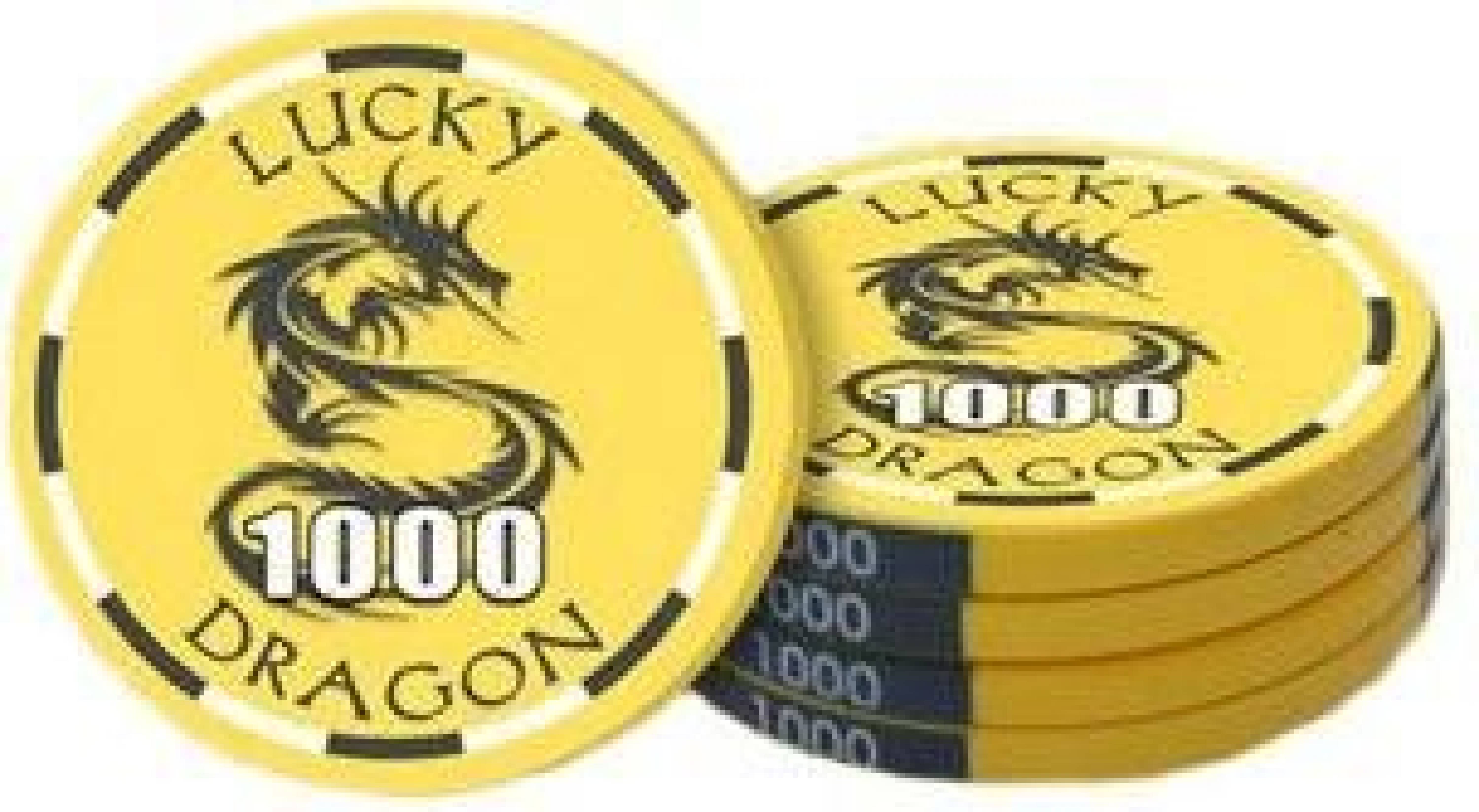 Poker chip Lucky Dragon - hodnota 1000