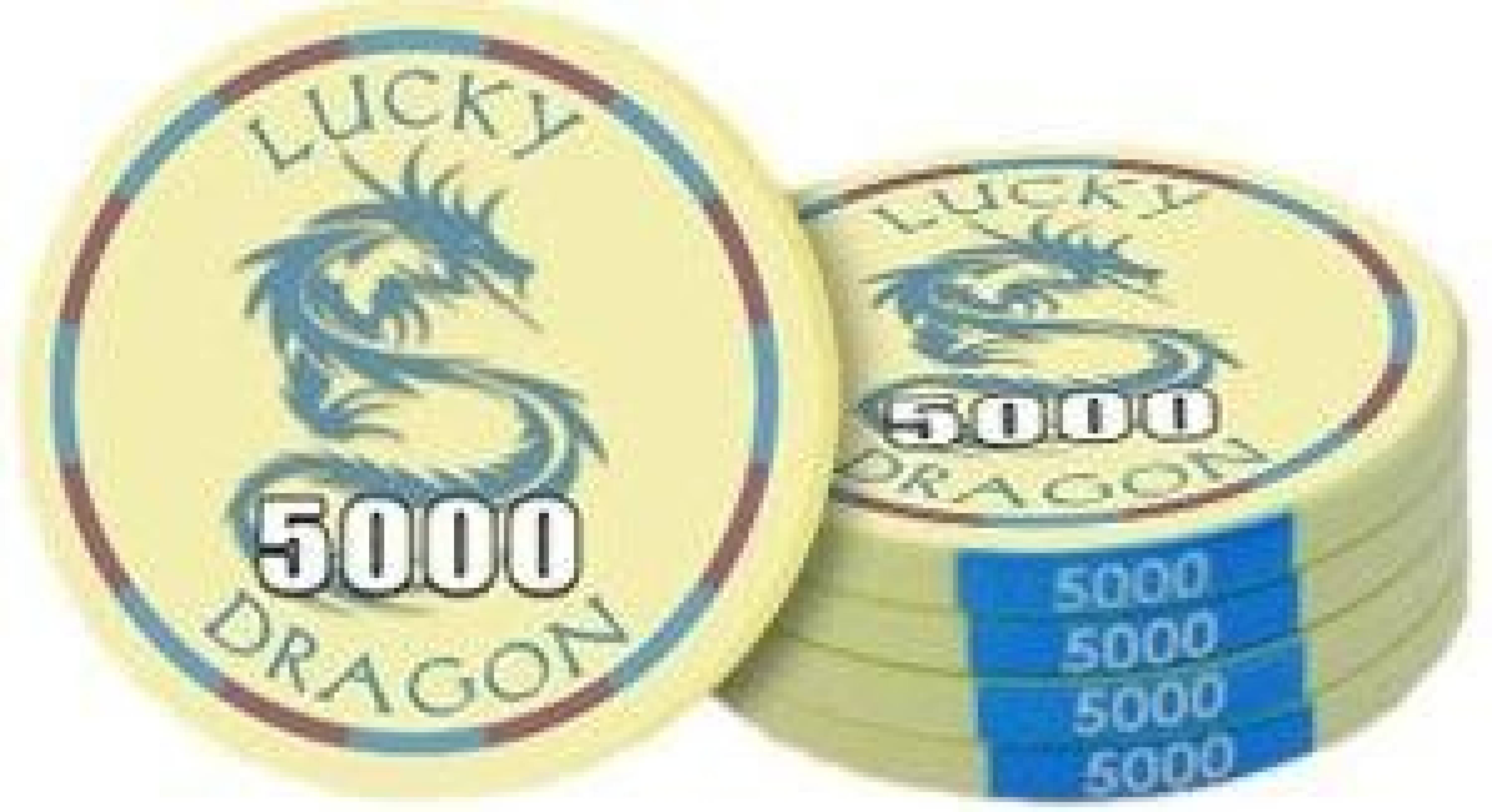 Poker chip Lucky Dragon - hodnota 5000