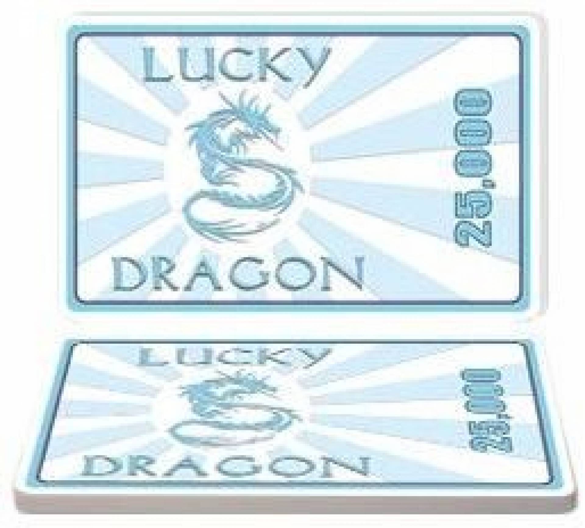 Poker plaketa Lucky Dragon - hodnota 25.000