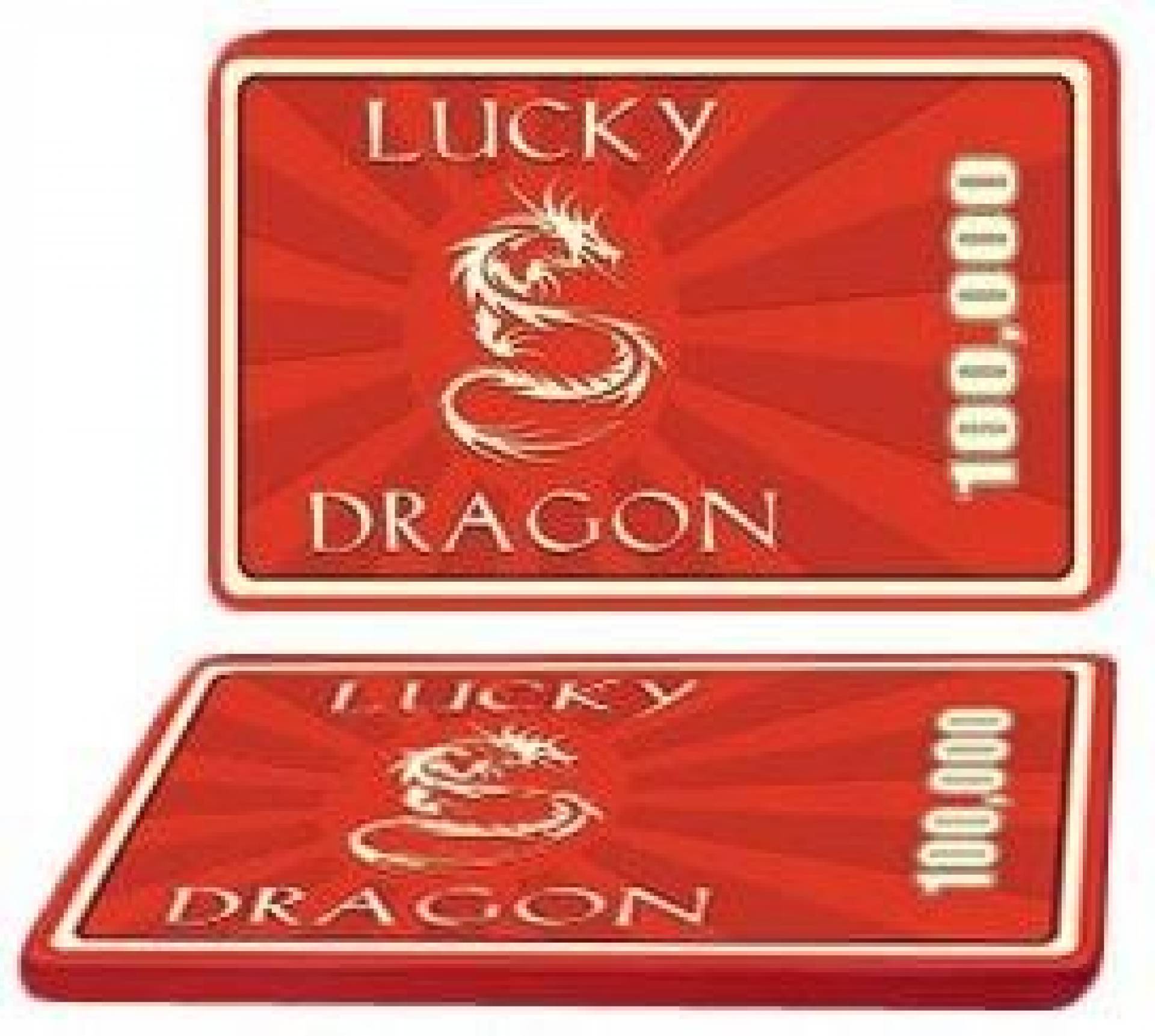 Poker plaketa Lucky Dragon - hodnota 100.000