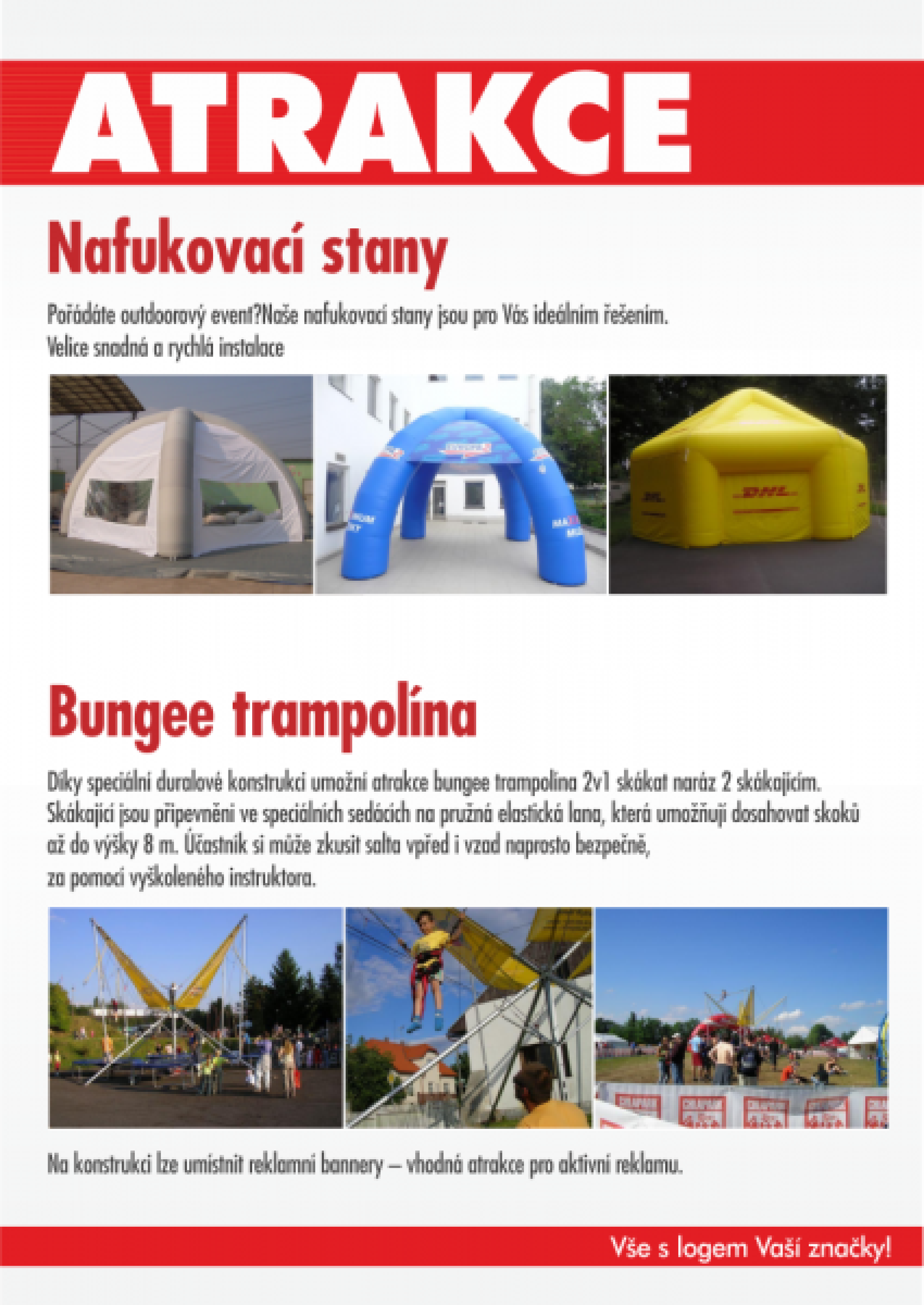 nabídka atrakcí