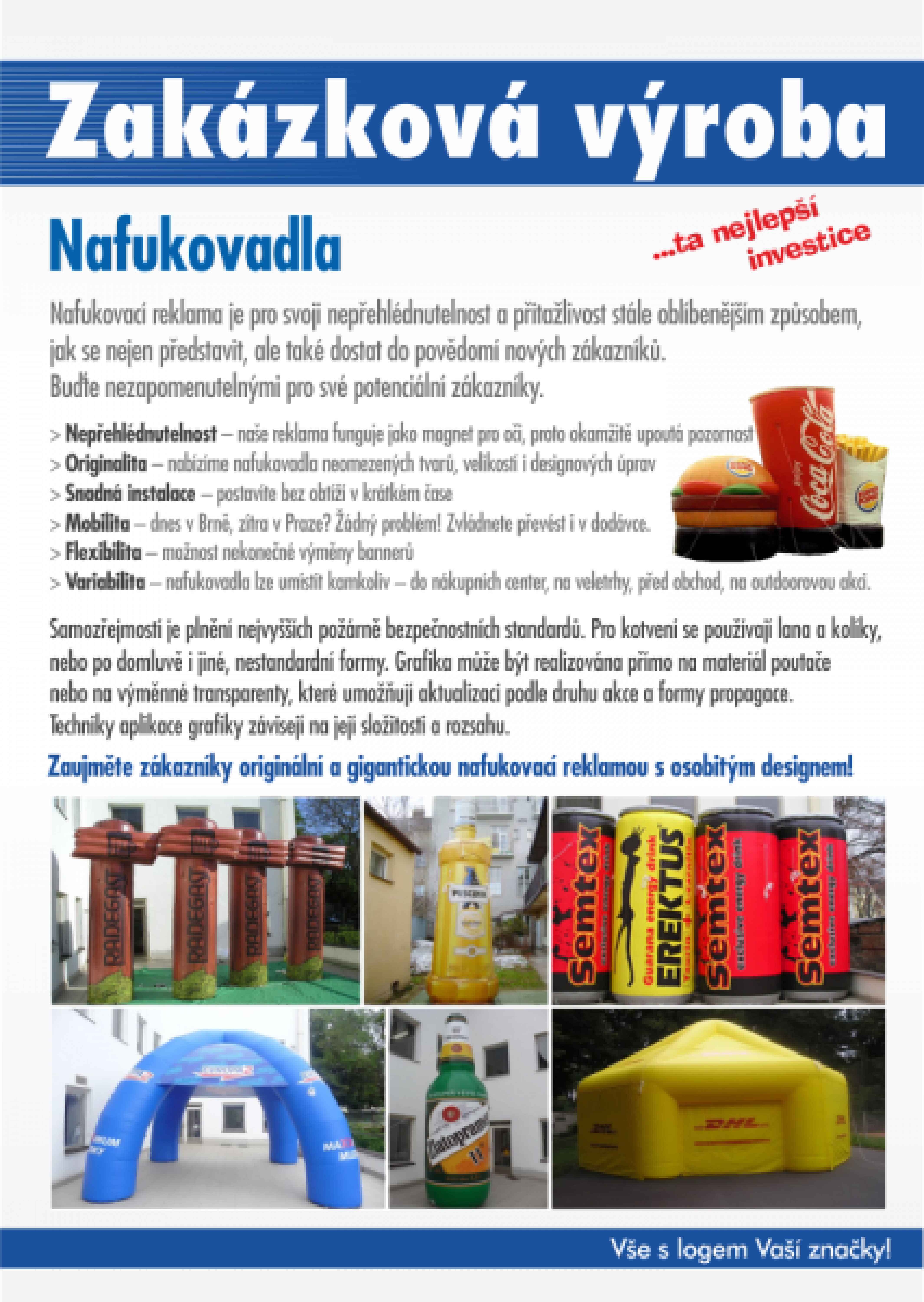 vzduchem poháněna reklama