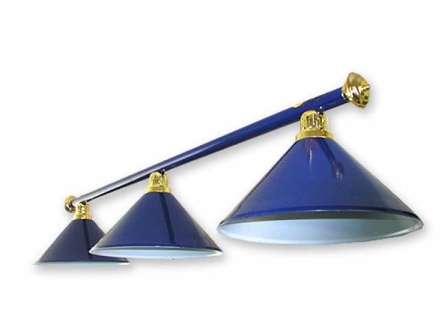3 lampa de luxe 3 lampová modré/zelené stínidlo/stříbrná tyč