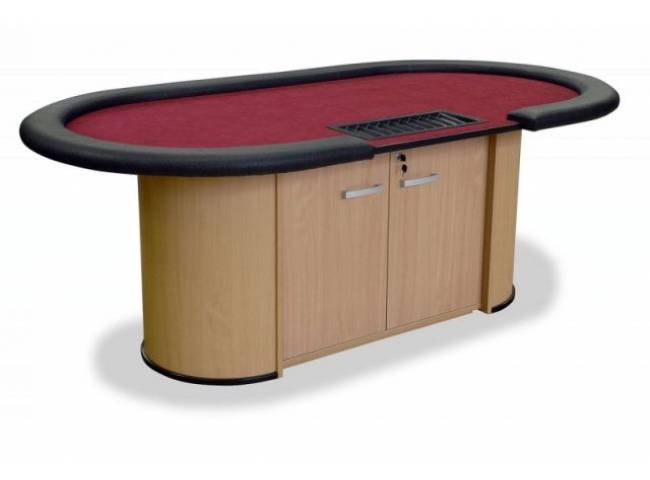 Pokerový stůl CLUB s dealerem a skříňkou