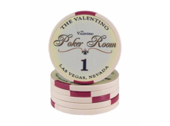 Poker chip Valentino - hodnota 1
