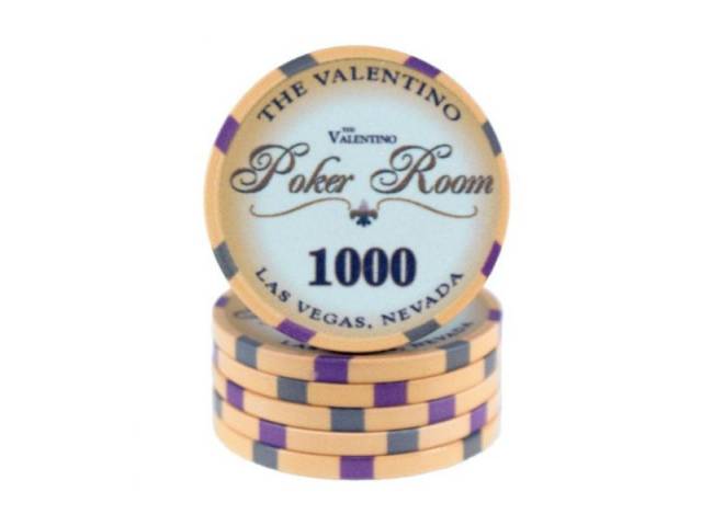 Poker chip Valentino - hodnota 1000