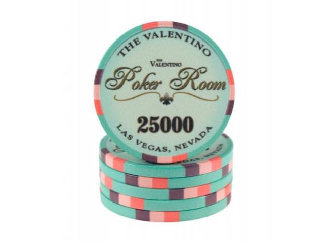 Poker chip Valentino - hodnota 25000