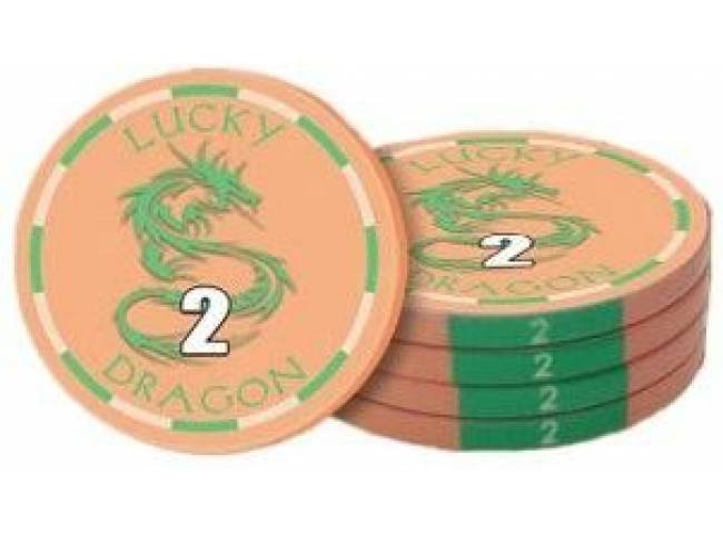 Poker chip Lucky Dragon - hodnota 2