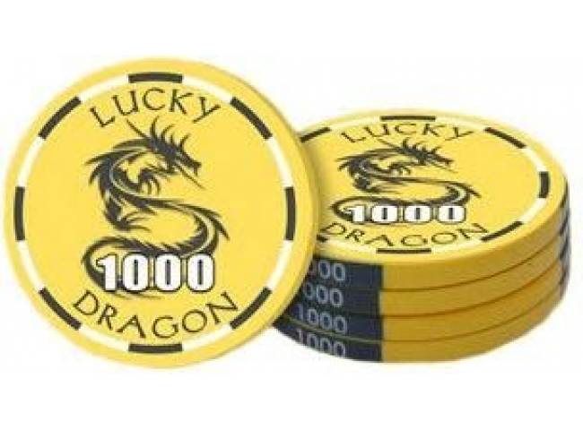 Poker chip Lucky Dragon - hodnota 1000