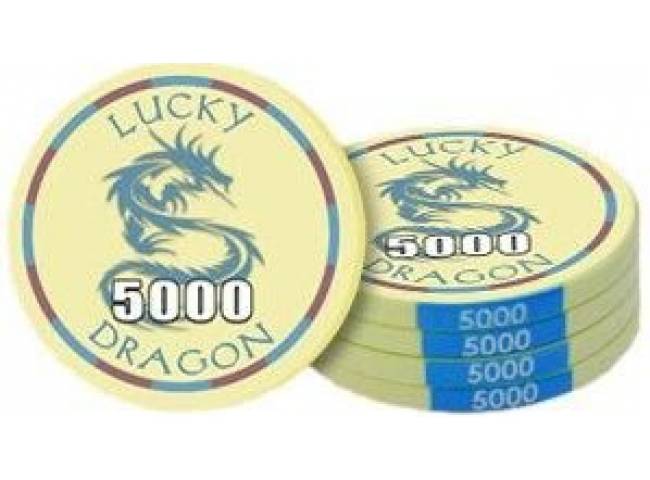 Poker chip Lucky Dragon - hodnota 5000