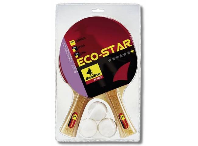 ECOSTAR SET - 2 x pálka + míčky na stolní tenis